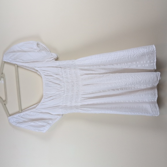 Aritzia Sunday Best Kay Puff-Sleeve Mini Dress Organic Cotton Size L - Picture 6 of 10